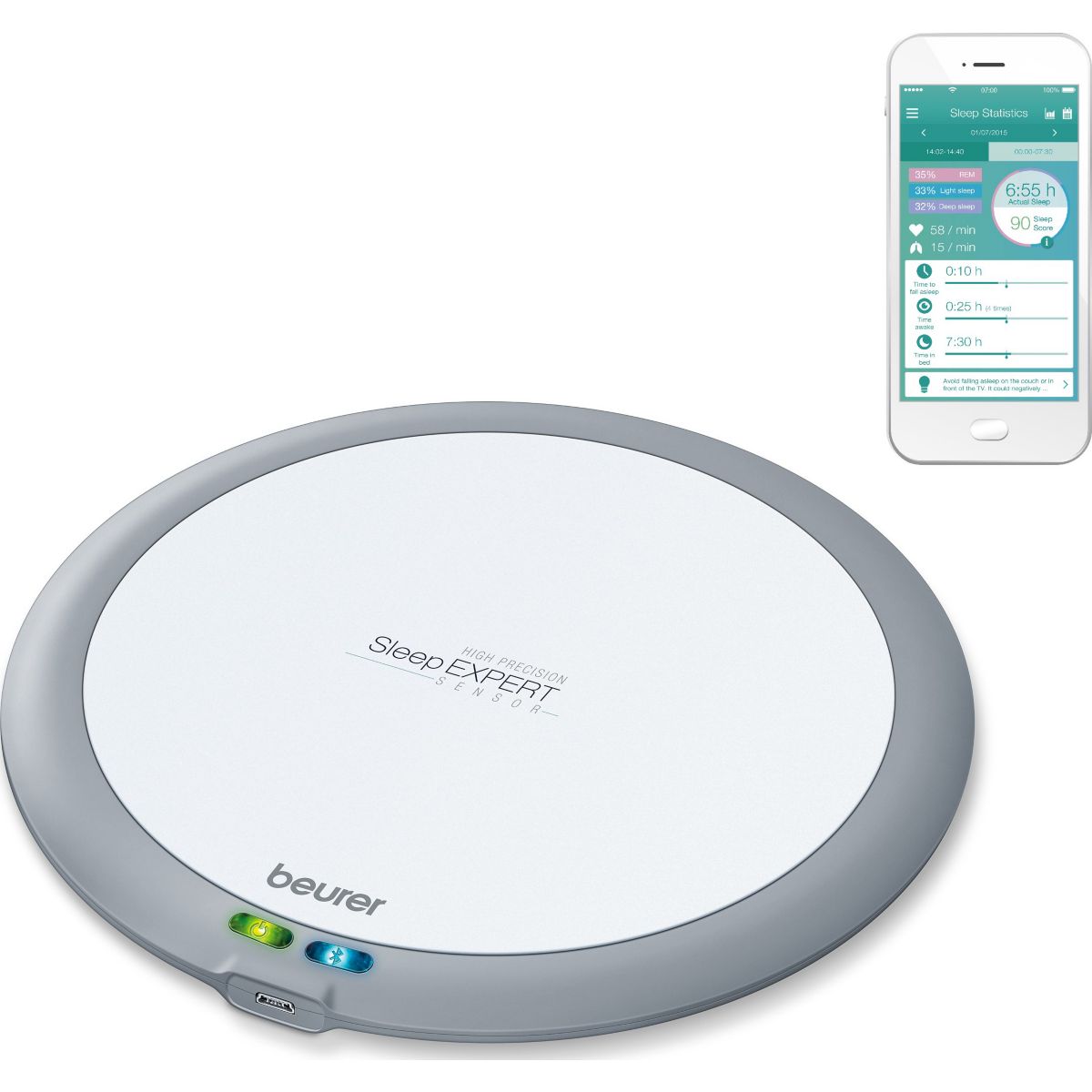 Partenaire de sommeil intelligent connecté BEURER SE 80 Sleep expert BT