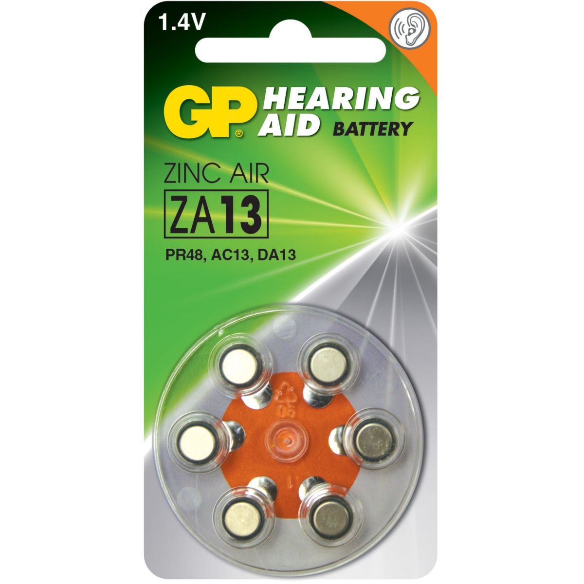 Pile GP Auditives Zinc Air ZA13 (photo) Pile GP Auditives Zinc Air ZA13 (photo)