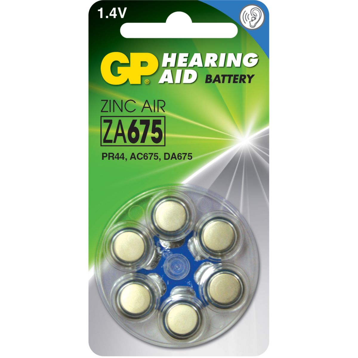 Pile GP Auditives Zinc Air ZA675 (photo) Pile GP Auditives Zinc Air ZA675 (photo)