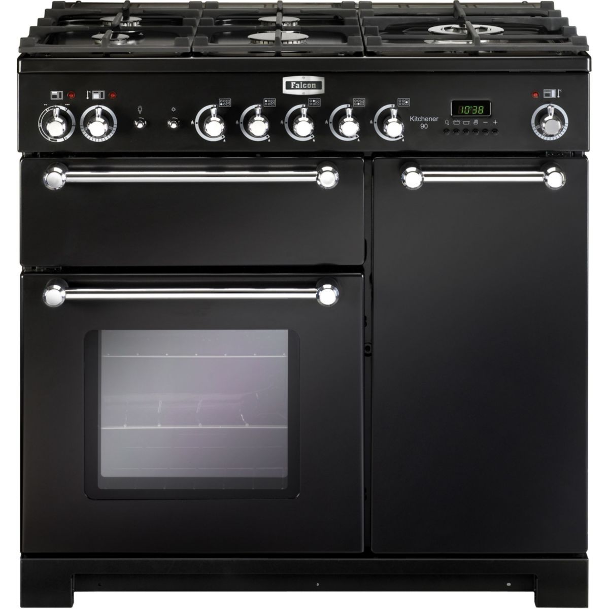 Piano de cuisson gaz FALCON KITCHENER 90 MIXTE NOIR CHROME