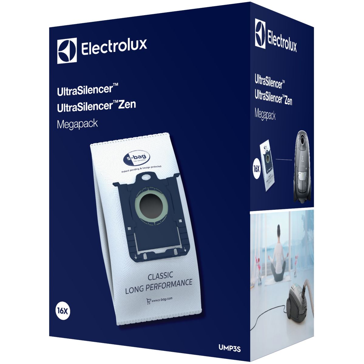Sac aspirateur ELECTROLUX UMP3S 16 sacs synthétique anti allergy