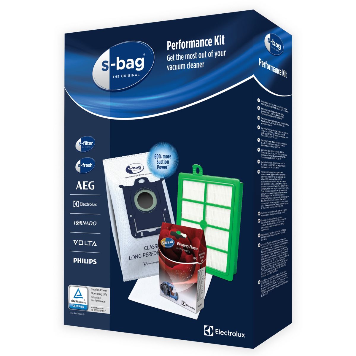 Sac aspirateur ELECTROLUX SRK1S 4 sacs 3.2L + filtres + 4 parfums