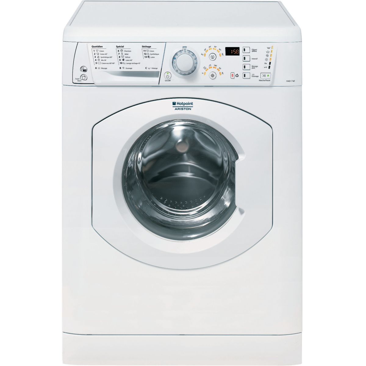 Lave linge séchant hublot HOTPOINT HAD 74F FR