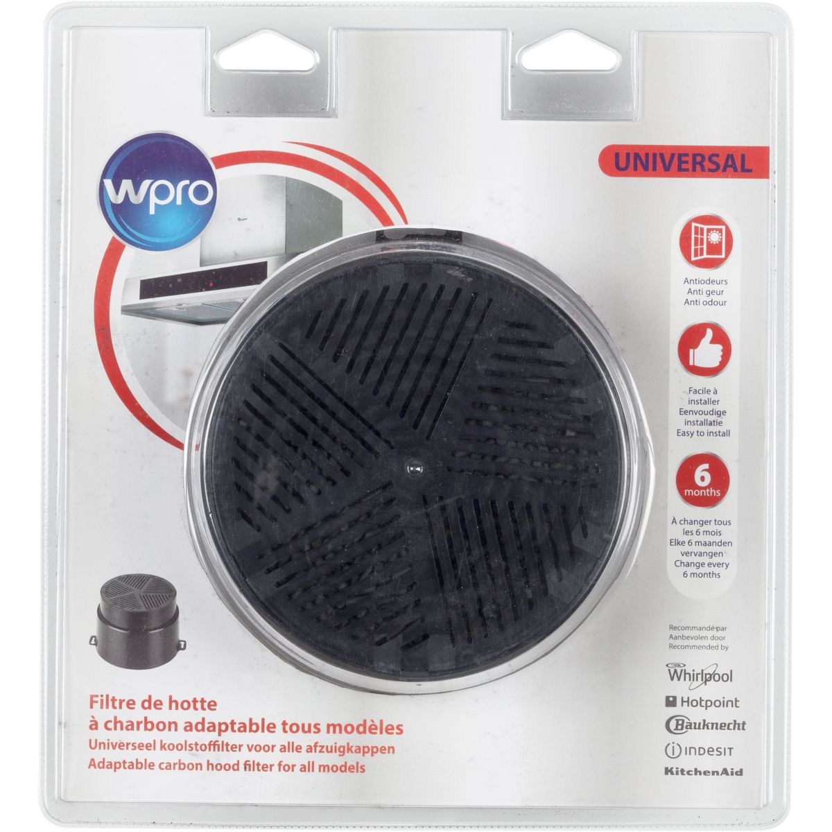 Filtre hotte WPRO UNF001