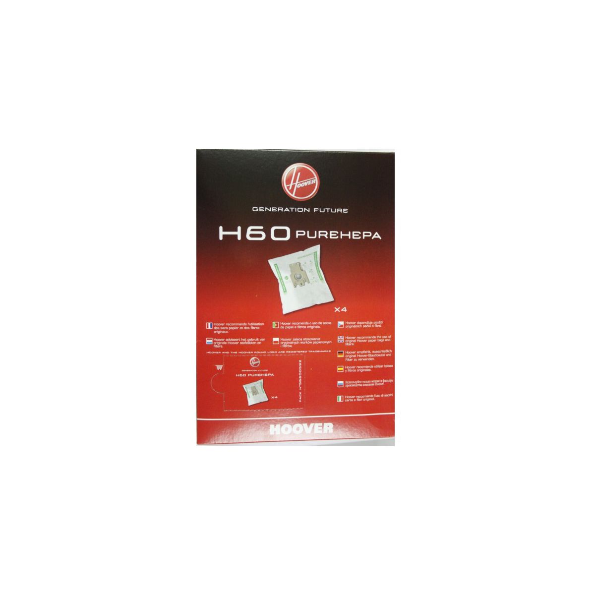 Sac aspirateur HOOVER H60 Sac microfibre EPA x4