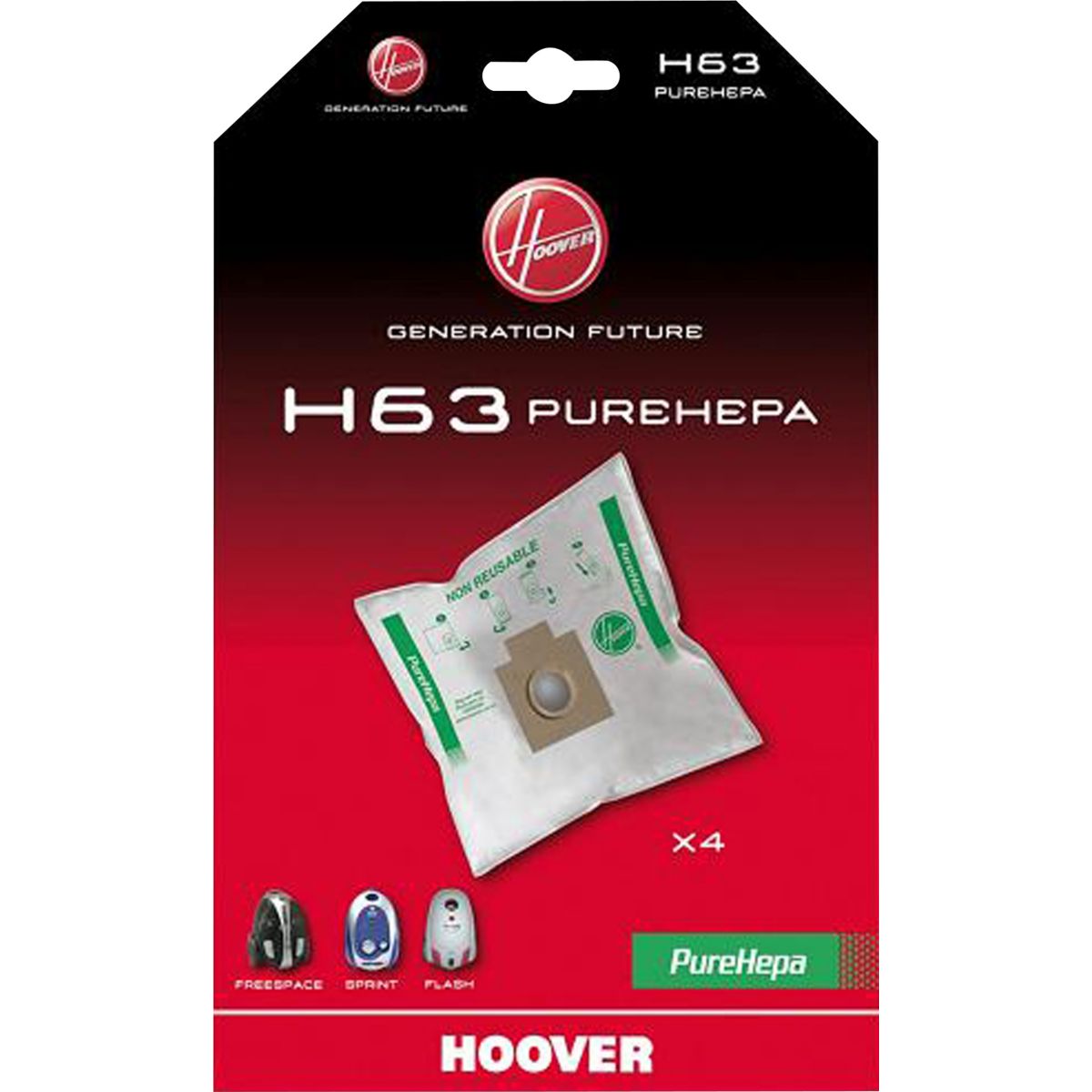 Sac aspirateur HOOVER H 63 PUREHEPA FREESPACE