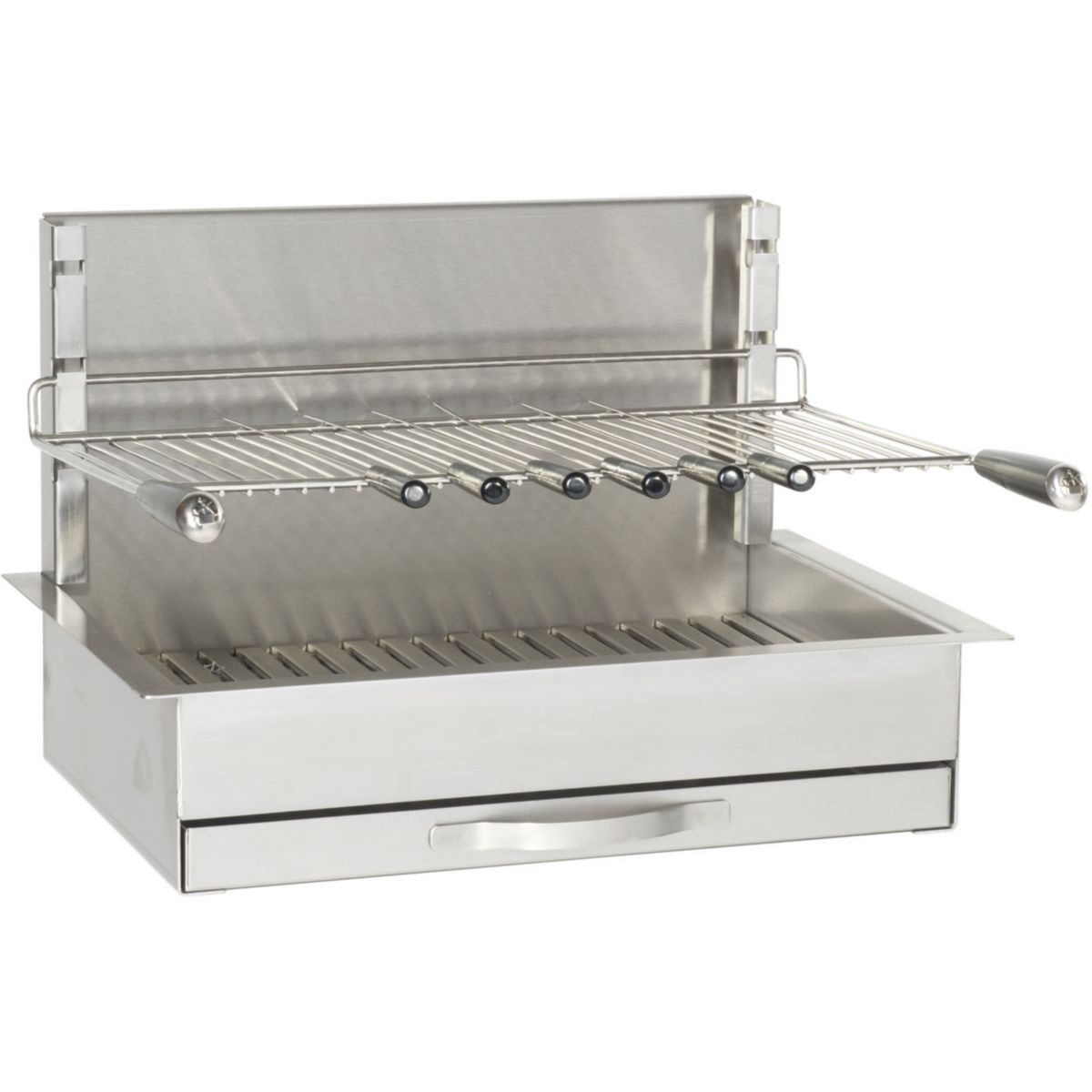 Barbecue charbon FORGEADOUR encastrable inox 961.66 (photo) Barbecue charbon FORGEADOUR encastrable inox 961.66 (photo)