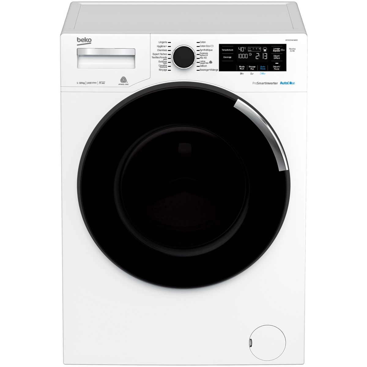 Lave linge hublot BEKO WTE10744XWDOS
