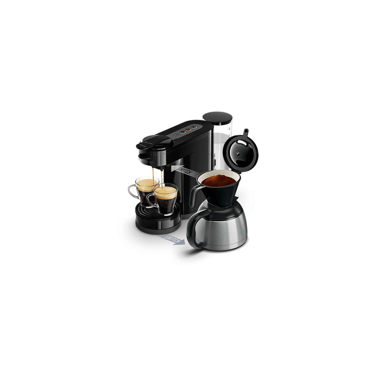 Senseo PHILIPS HD7892/61 Switch Noir Intense