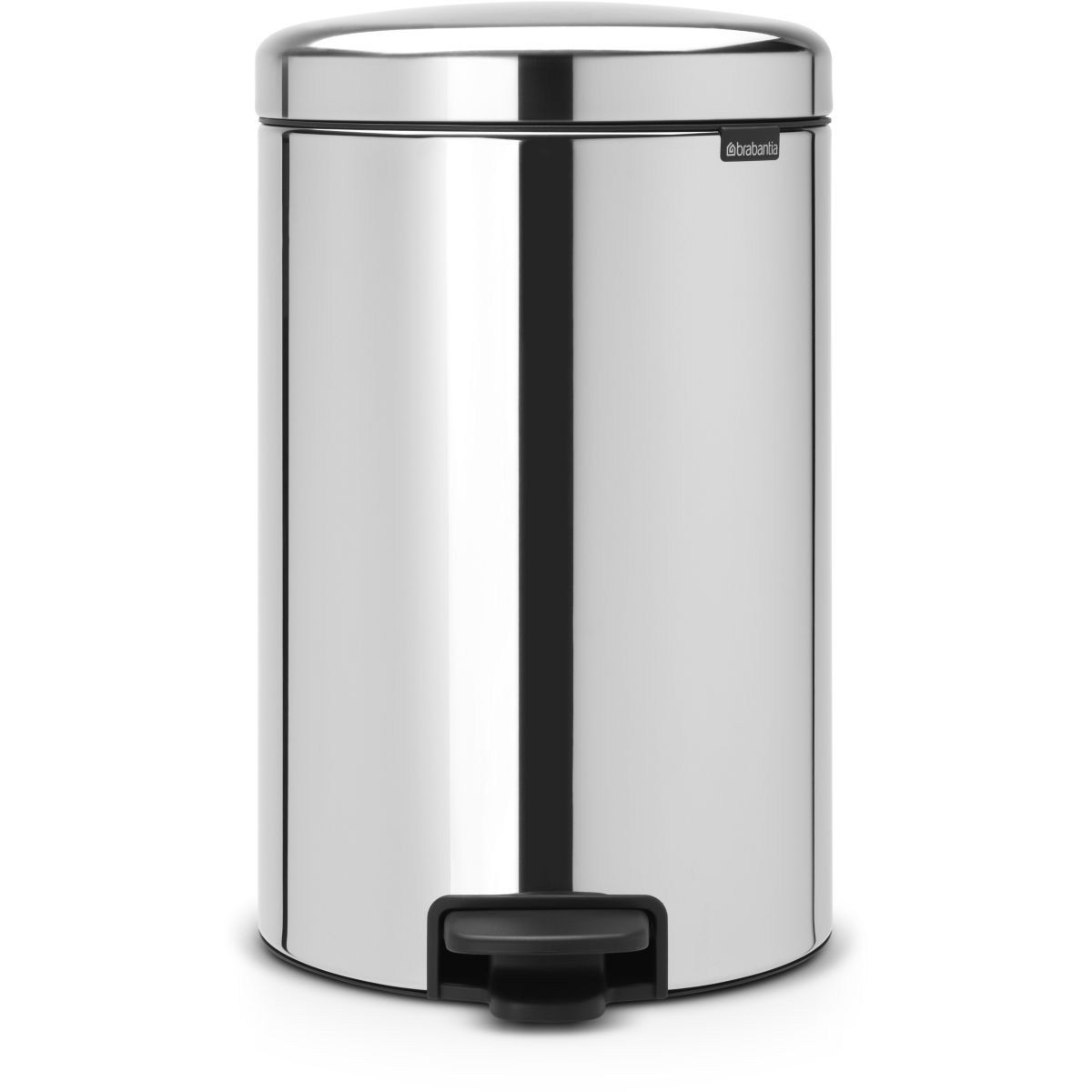 Poubelle manuelle BRABANTIA pédale NewIcon 20L BrilliantSteel Silent