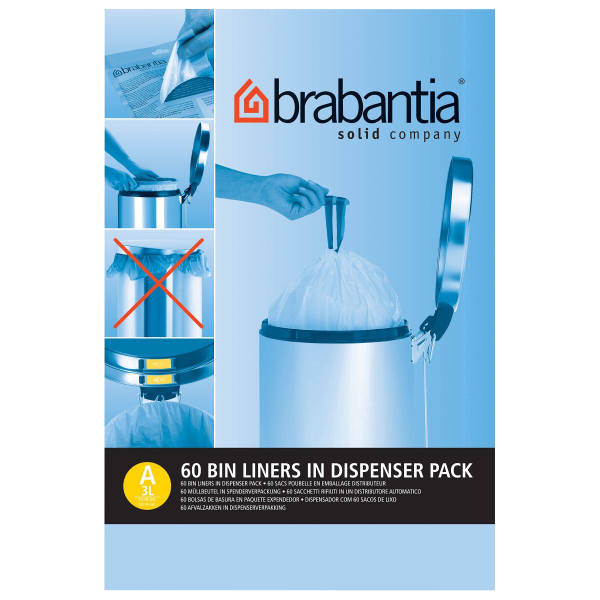 Distributeur BRABANTIA sacs poubelle 3L(