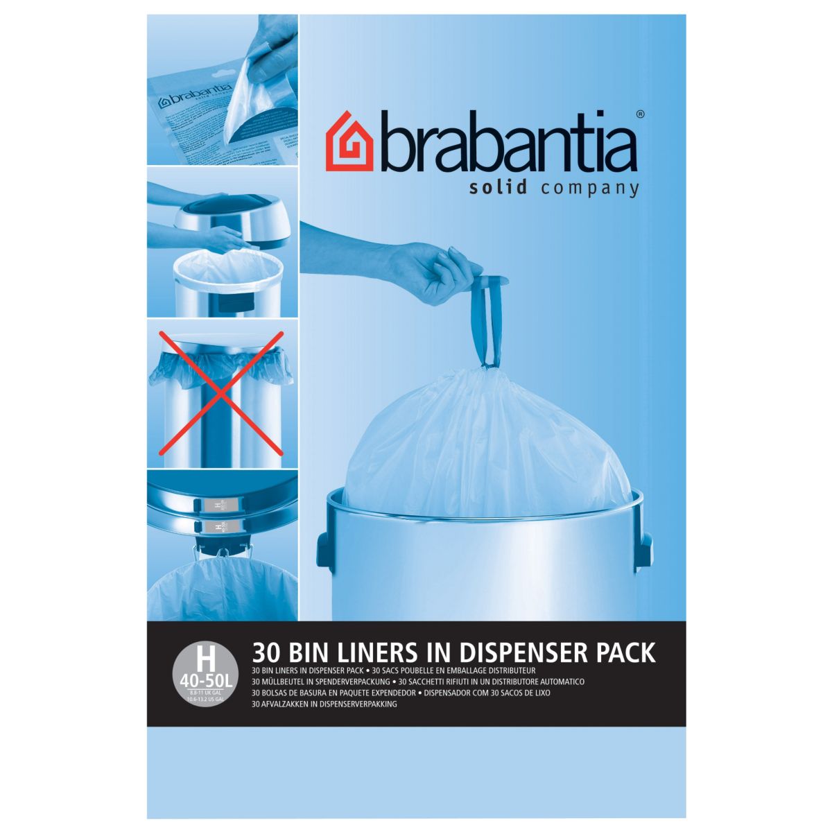 Distributeur BRABANTIA sacs poubelle 50L