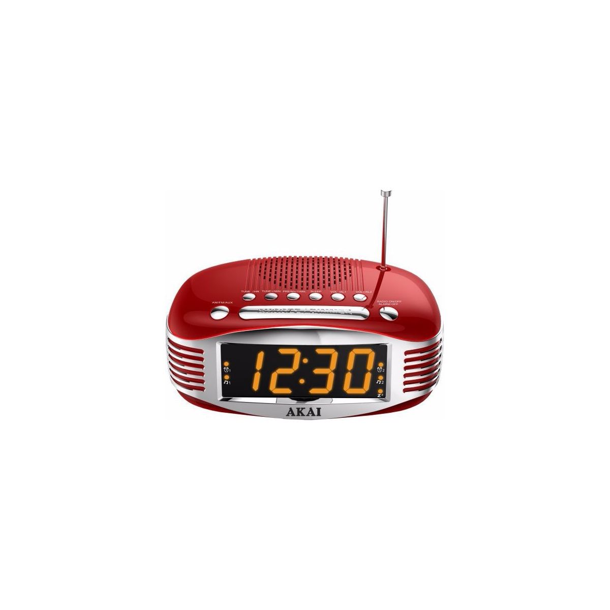 Radio réveil AKAI AR400 rouge (photo) Radio réveil AKAI AR400 rouge (photo)