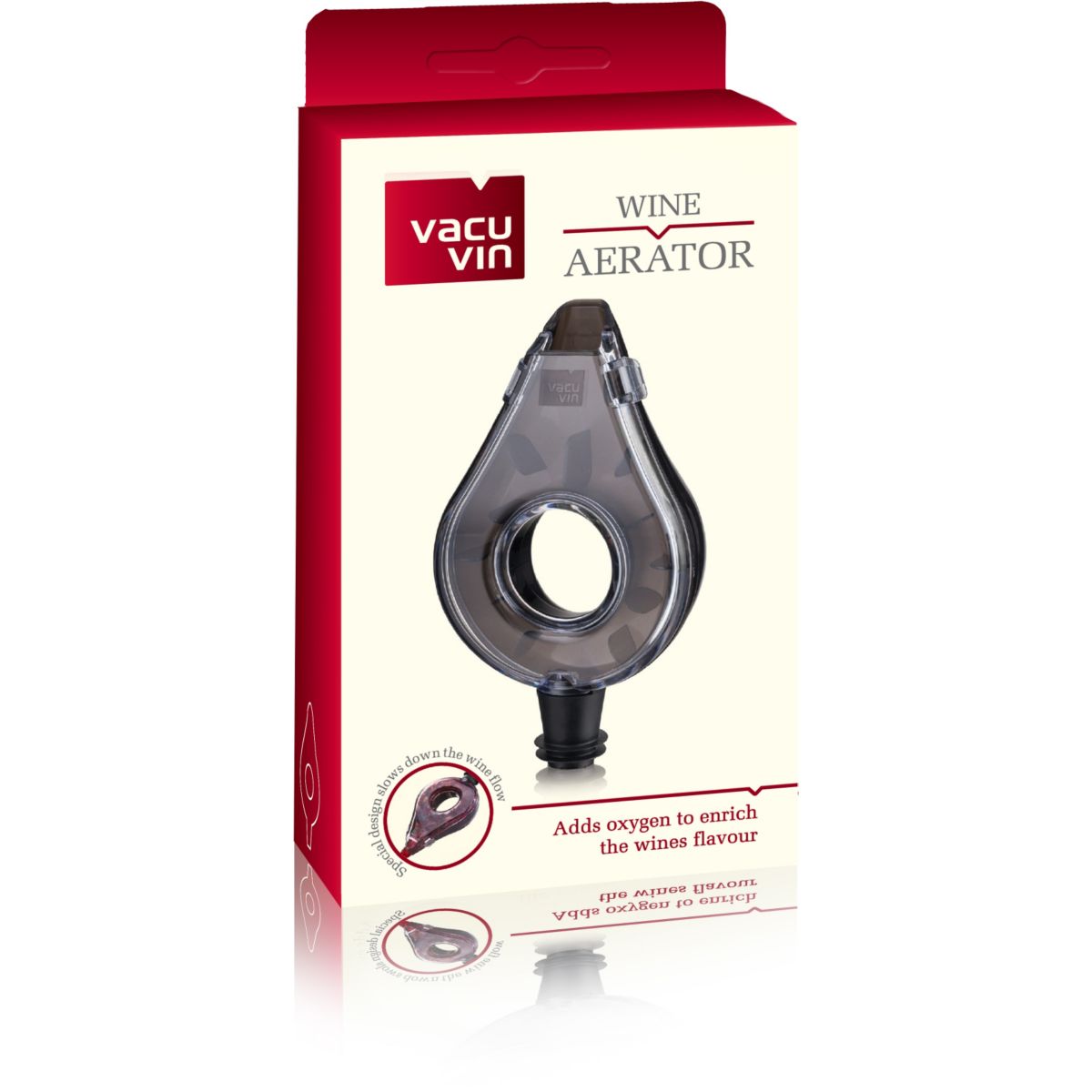 Aérateur VACUVIN à vin Noir translucide