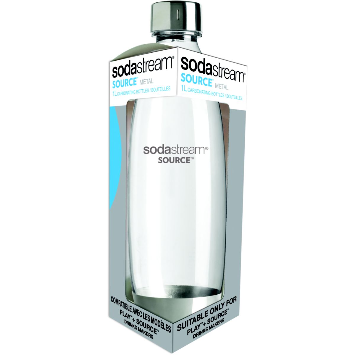 Bouteille SODASTREAM PET 1L FUSE base métal