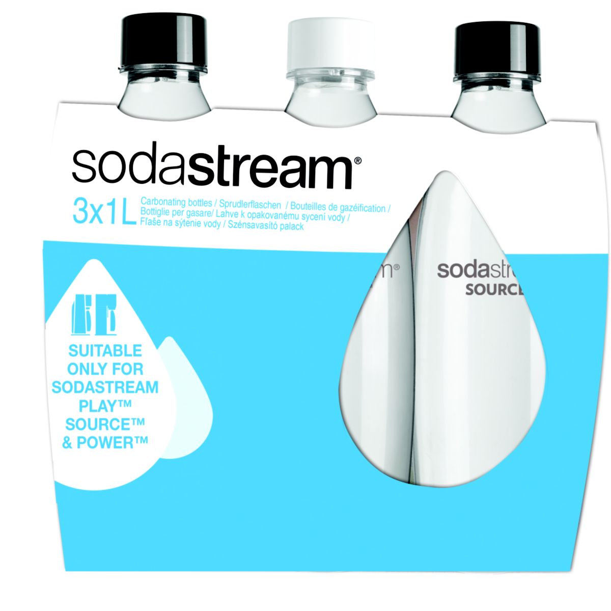 BOUTEILLE SODASTREAM Pack 3 bout. PET Fu