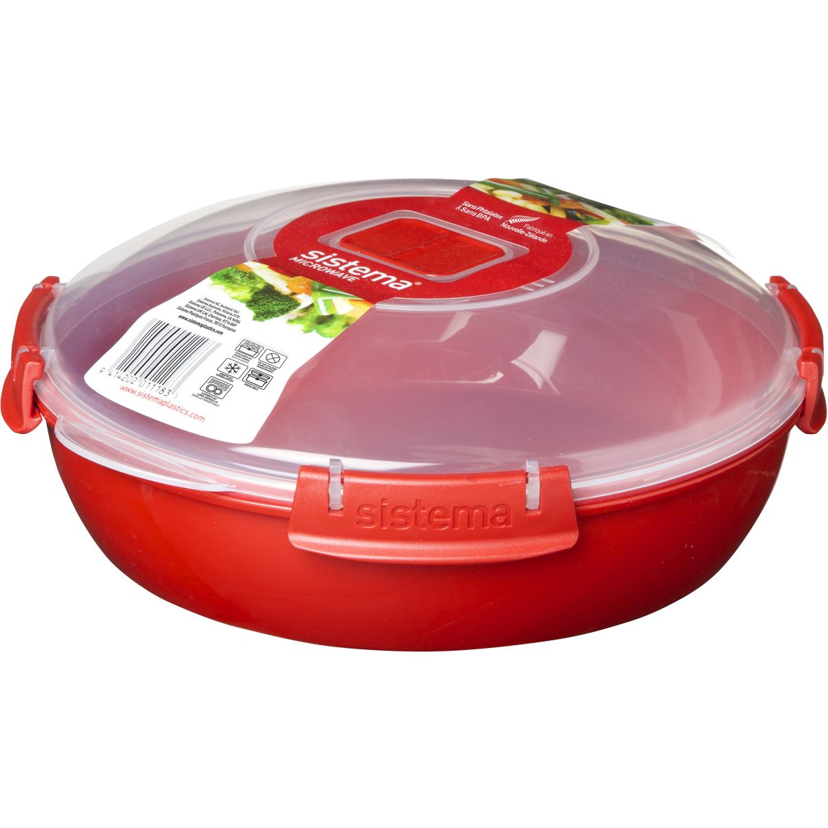 Boite SISTEMA ronde micro-ondes clips 1,29 L